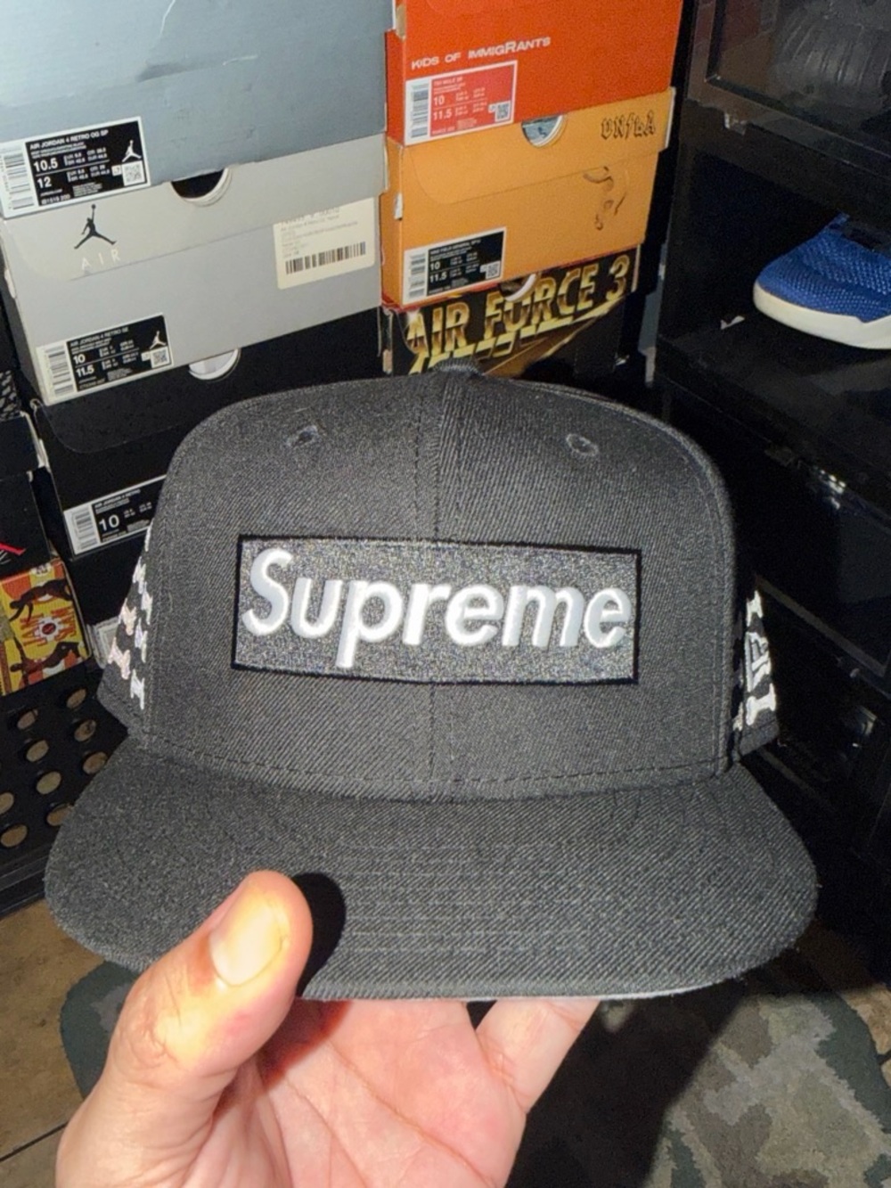 Supreme bones box logo fitted new era
